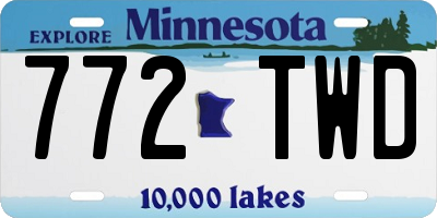 MN license plate 772TWD