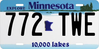 MN license plate 772TWE