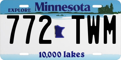MN license plate 772TWM