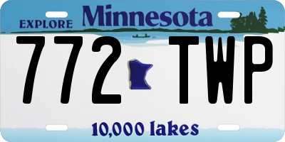 MN license plate 772TWP