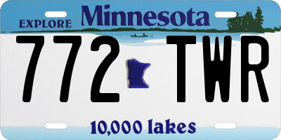 MN license plate 772TWR