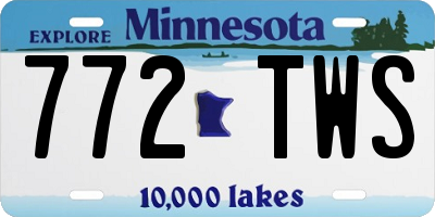 MN license plate 772TWS