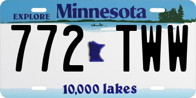 MN license plate 772TWW