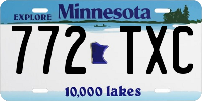 MN license plate 772TXC