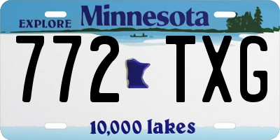 MN license plate 772TXG