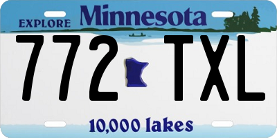MN license plate 772TXL