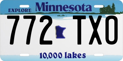 MN license plate 772TXO