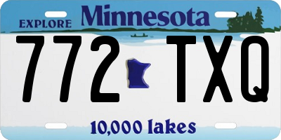 MN license plate 772TXQ
