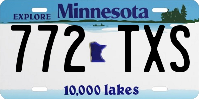 MN license plate 772TXS