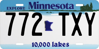 MN license plate 772TXY