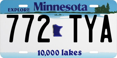 MN license plate 772TYA
