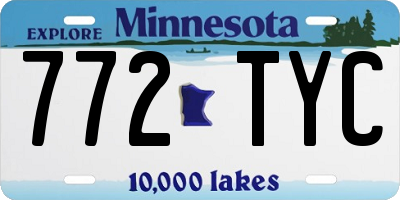 MN license plate 772TYC