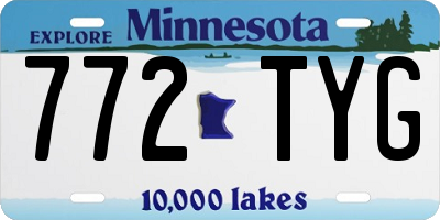 MN license plate 772TYG