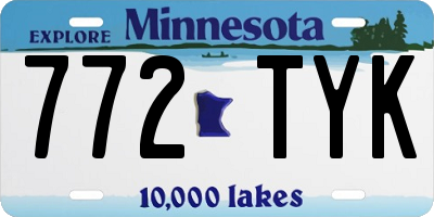 MN license plate 772TYK
