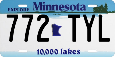MN license plate 772TYL
