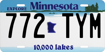 MN license plate 772TYM