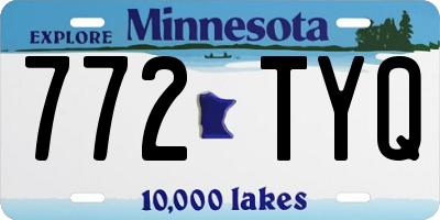 MN license plate 772TYQ