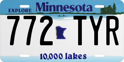 MN license plate 772TYR