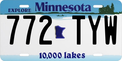 MN license plate 772TYW