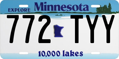 MN license plate 772TYY