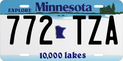 MN license plate 772TZA