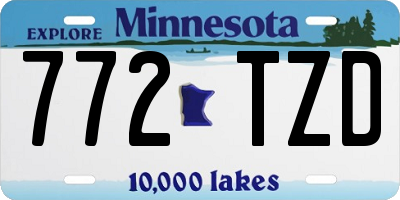 MN license plate 772TZD