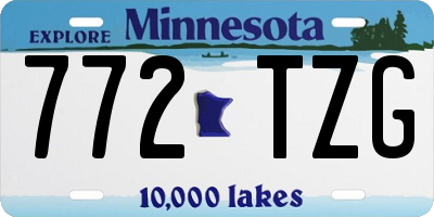 MN license plate 772TZG