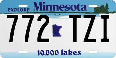 MN license plate 772TZI