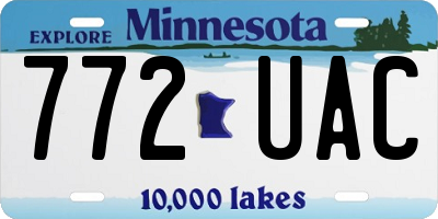 MN license plate 772UAC