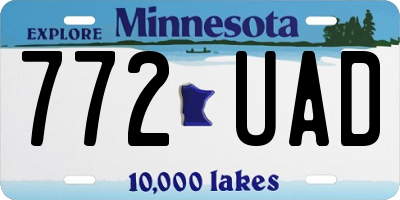 MN license plate 772UAD
