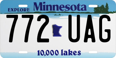MN license plate 772UAG