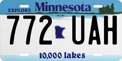 MN license plate 772UAH