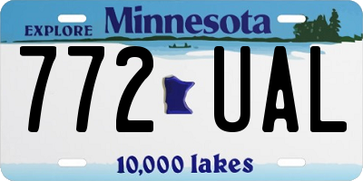 MN license plate 772UAL