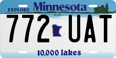 MN license plate 772UAT