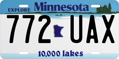 MN license plate 772UAX