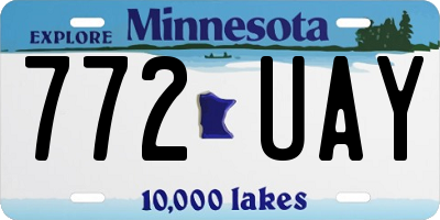 MN license plate 772UAY