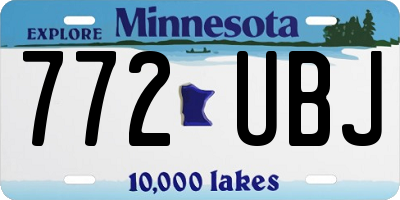 MN license plate 772UBJ
