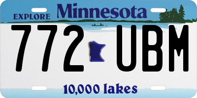 MN license plate 772UBM