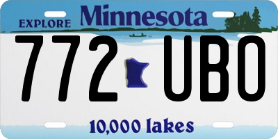 MN license plate 772UBO