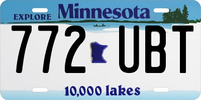 MN license plate 772UBT