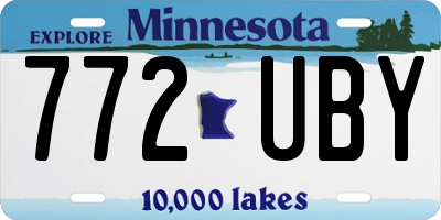 MN license plate 772UBY