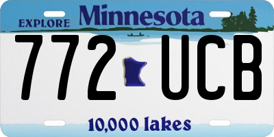 MN license plate 772UCB