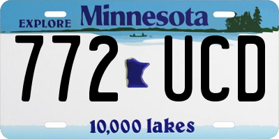 MN license plate 772UCD