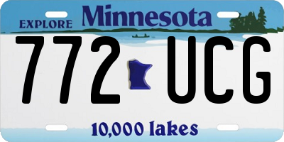 MN license plate 772UCG