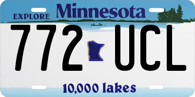 MN license plate 772UCL