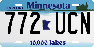 MN license plate 772UCN