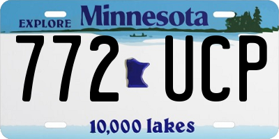 MN license plate 772UCP