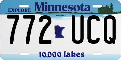 MN license plate 772UCQ