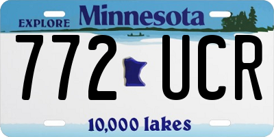 MN license plate 772UCR
