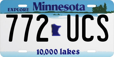 MN license plate 772UCS
